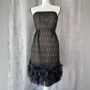 Milly Of New York Elegant Black Strapless Dress - Size 2 (A036)